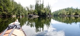 kayaking on a calm day in the Broken Group Islands